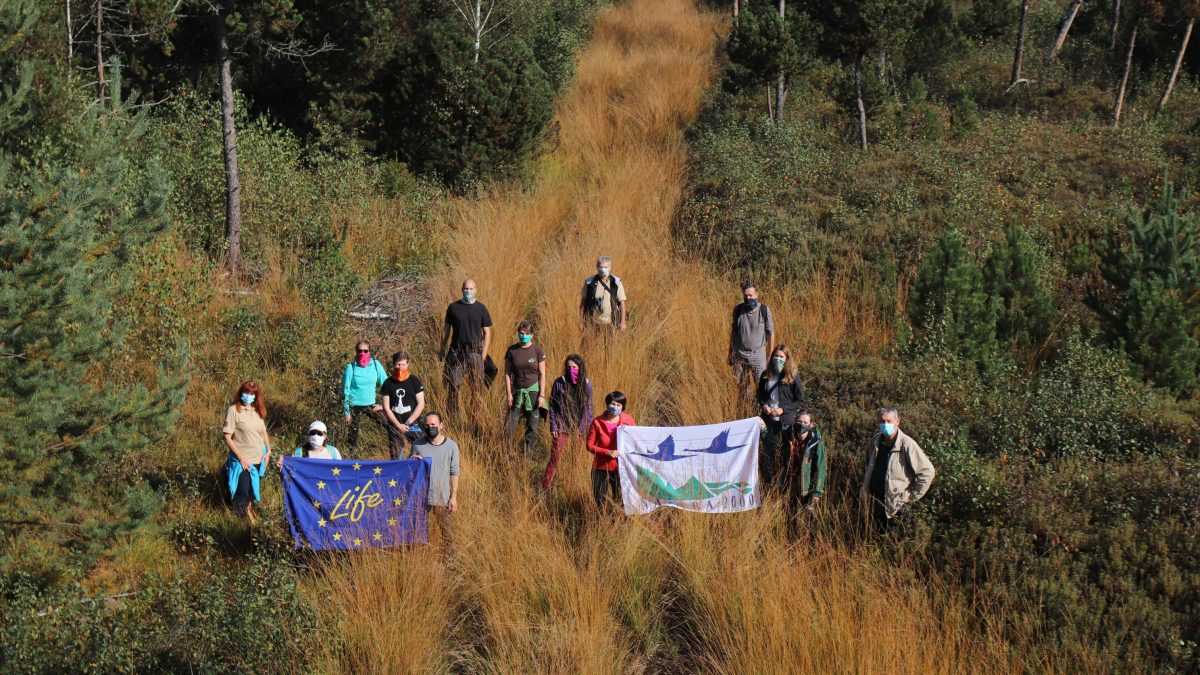 Setkání zástupců čtyř českých projektů LIFE v evropsky významné lokalitě Borkovická Blata. Foto: Ondřej Nitsch