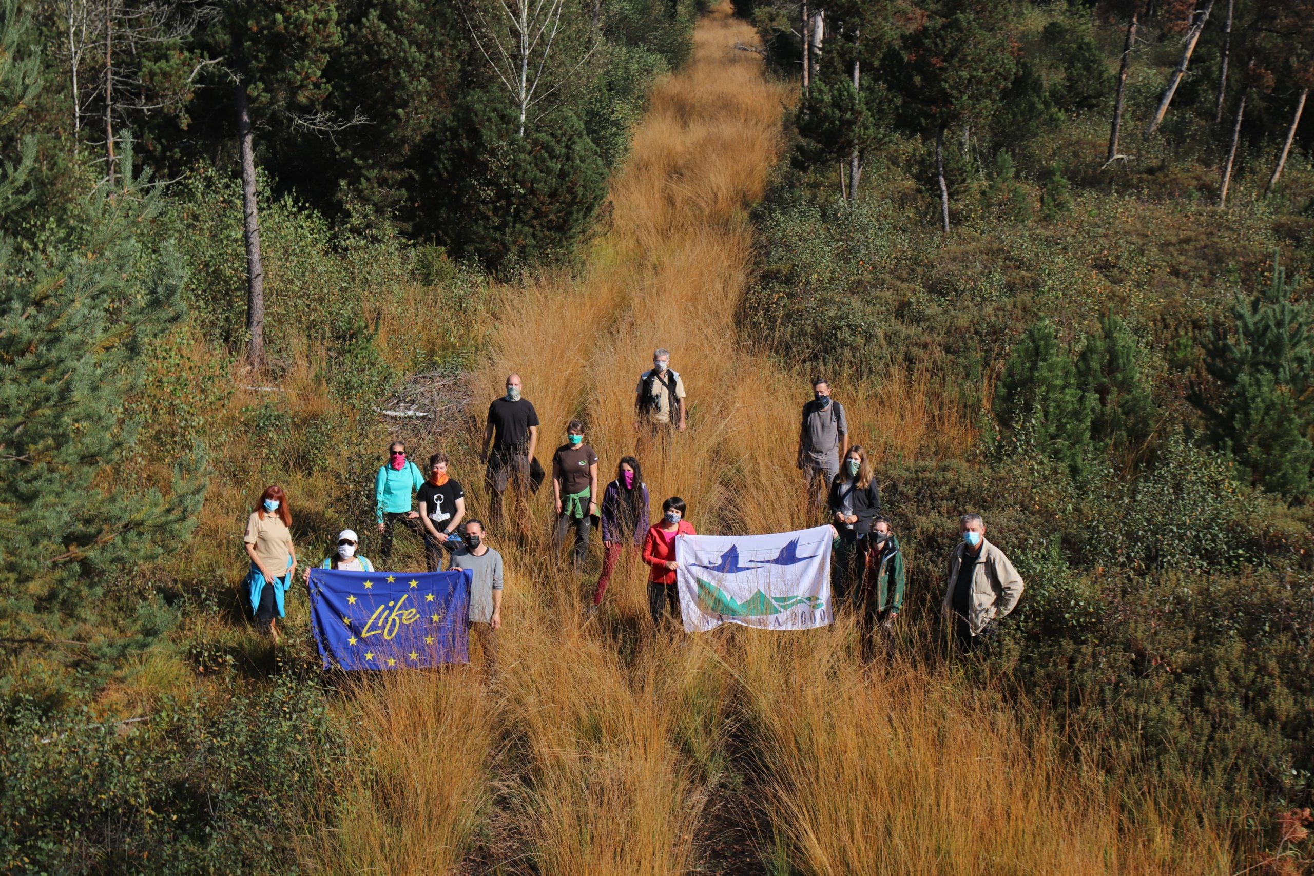 Setkání zástupců čtyř českých projektů LIFE v evropsky významné lokalitě Borkovická Blata. Foto: Ondřej Nitsch