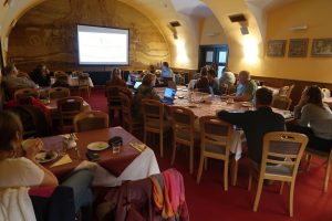 Prezentace Davida Stelly o projektu Jedna příroda a hodnocení ekosystémových služeb. Foto: Johana Drlíková
