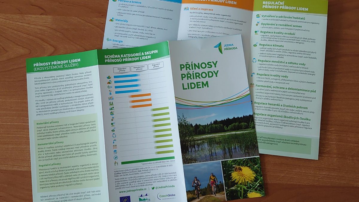 Informační leták o přínosech přírody lidem